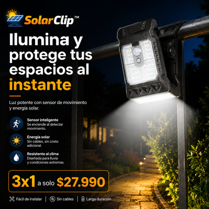 Pack x3 Lámparas Solares Clip - SolarClip™