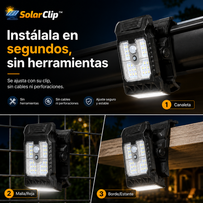 Pack x3 Lámparas Solares Clip - SolarClip™