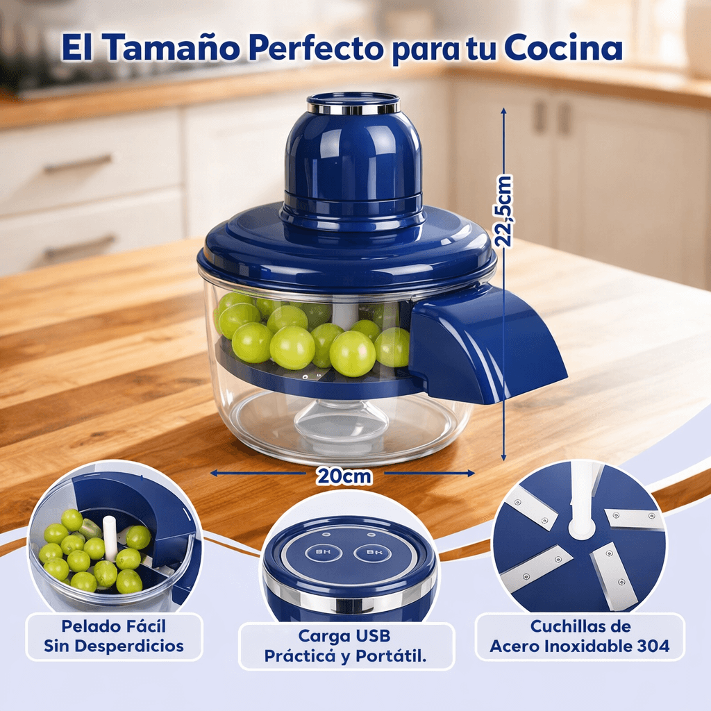 EasyPeel™ – Pelador Inteligente de Cocina con Batería Recargable