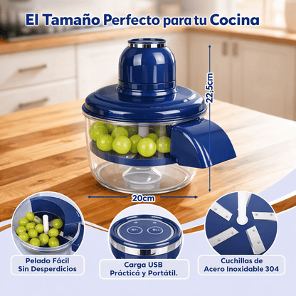 EasyPeel™ – Pelador Inteligente de Cocina con Batería Recargable