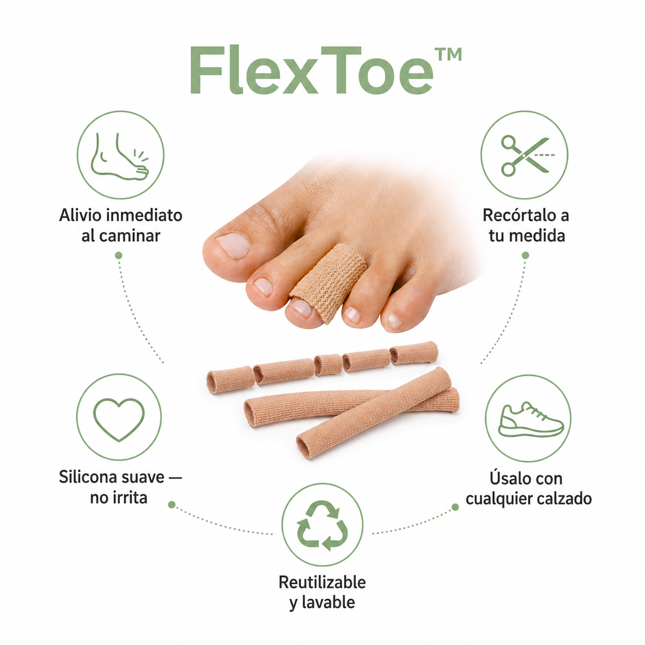FlexToeT - 5 beneficios del separador de dedos
